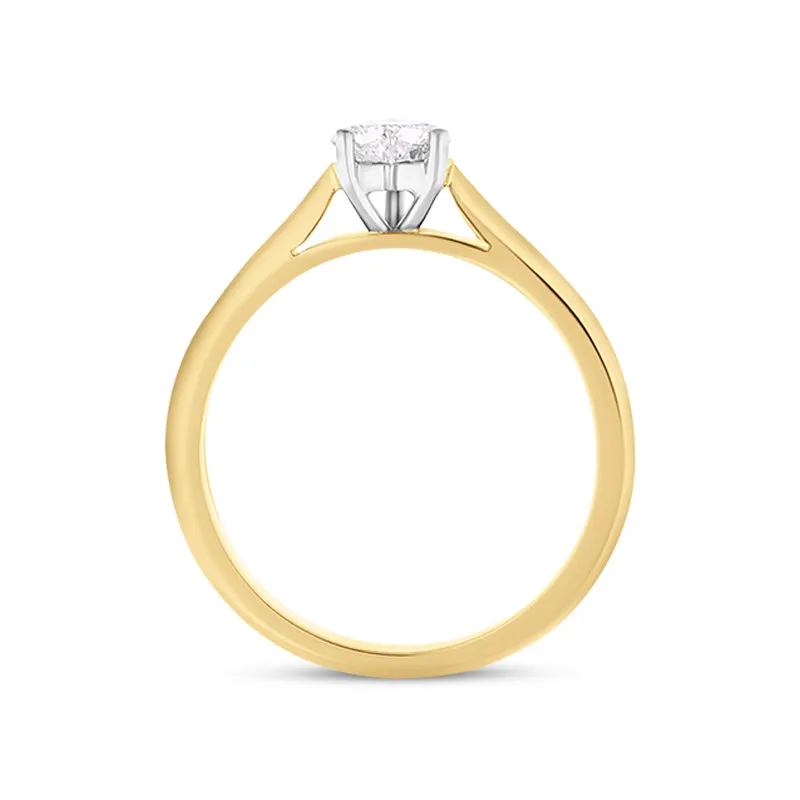 18ct Yellow Gold 0.42ct Diamond Heart Cut Solitaire Ring sold by Jura Watches product image thumbnail 3