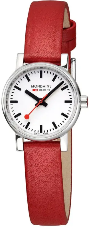 Mondaine Evo2 26mm Grape Leather Watch sold by Jura Watches
