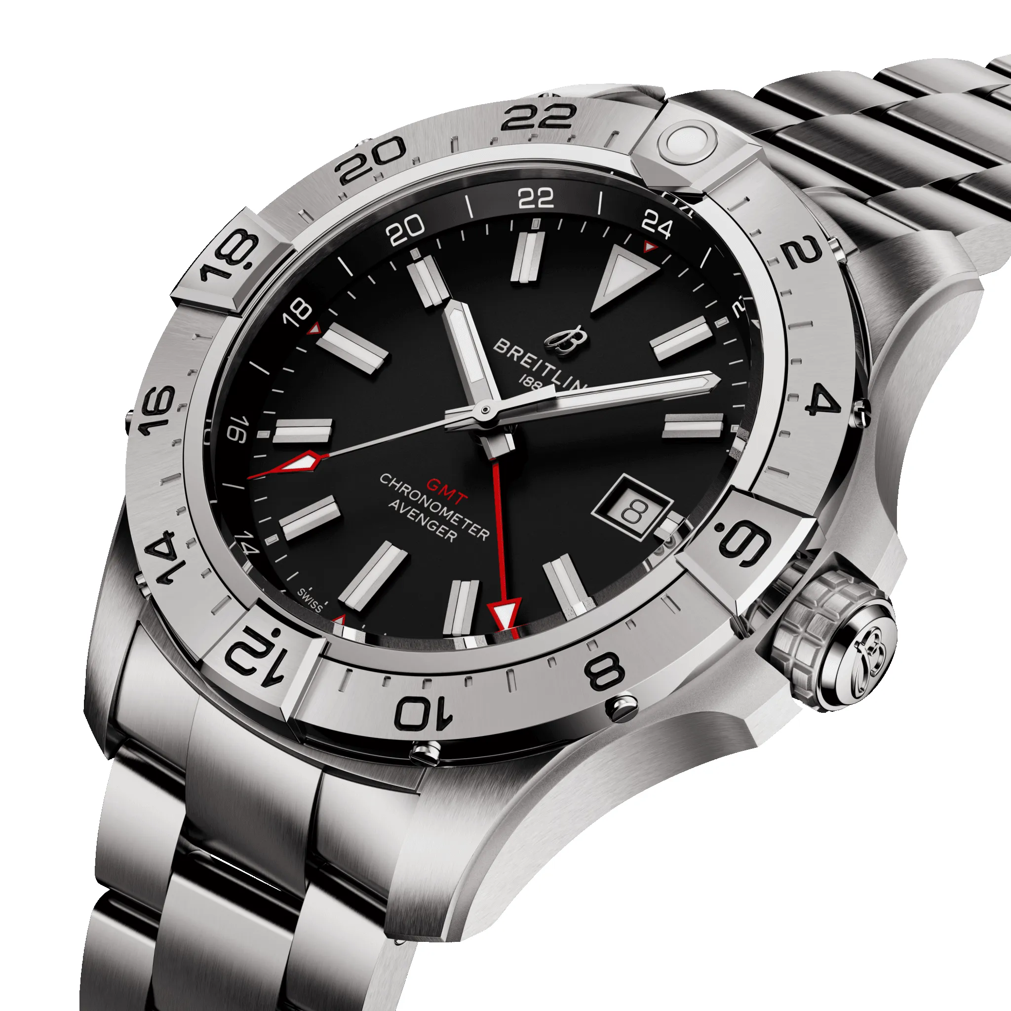 Breitling Avenger Automatic GMT 44 Black Bracelet Watch sold by Jura Watches product image thumbnail 2