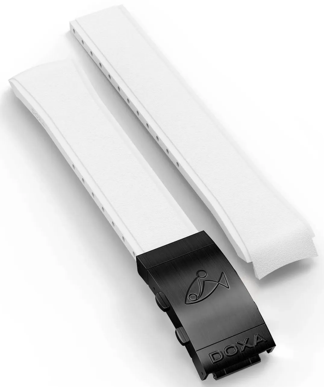 Doxa Strap SUB 300 Carbon Rubber White With Folding Clasp sold by Jura Watches