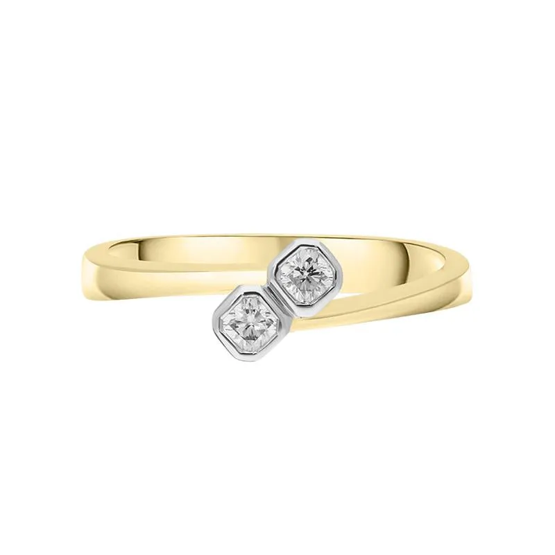 18ct Yellow Gold Double Diamond Twisted Ring D sold by Jura Watches product image thumbnail 3