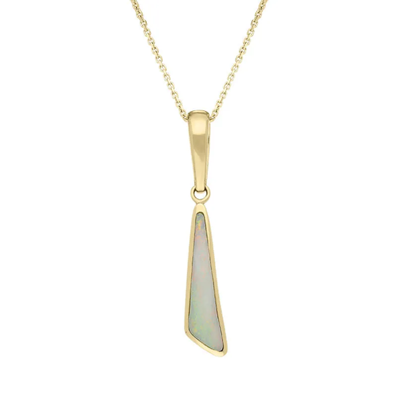 18ct Yellow Gold Opal Abstract Oblong Necklace D sold by Jura Watches