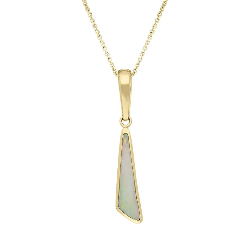 18ct Yellow Gold Opal Abstract Oblong Necklace D sold by Jura Watches