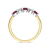 18ct Yellow Gold 0.62ct Ruby Diamond Half Eternity Ring sold by Jura Watches