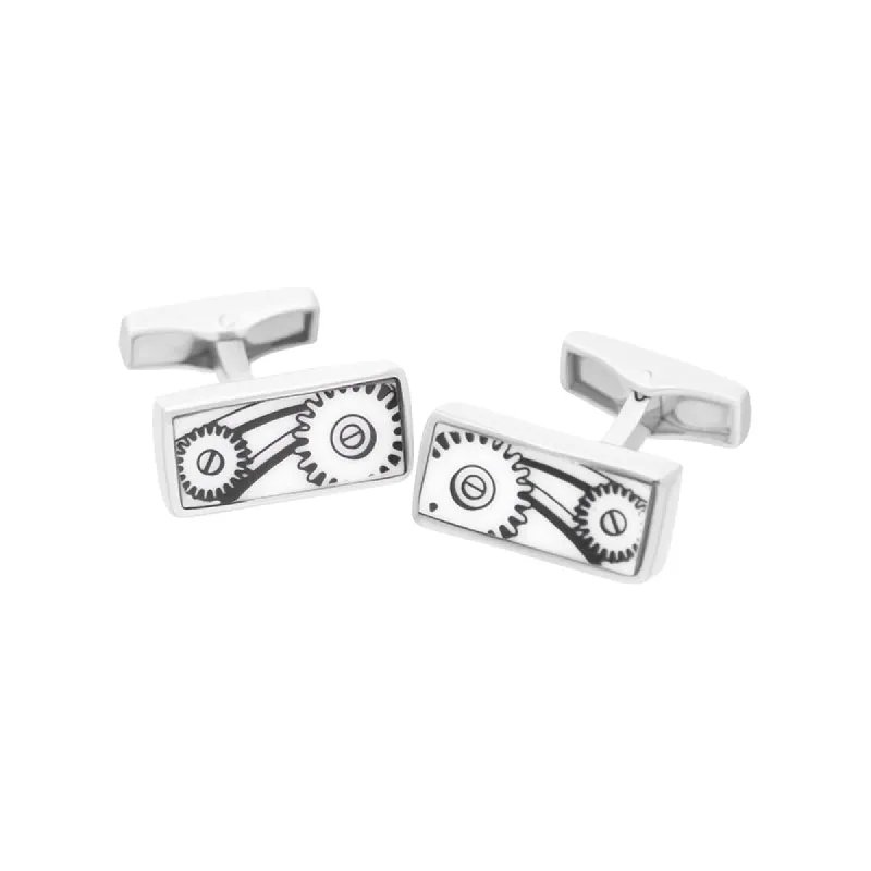 Sterling Silver Royal Crown Derby Steampunk Cufflinks D made by Jura Watches