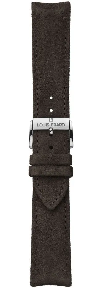 Louis Erard Strap Leather Coffee Brown Nubuck 22/20mm sold by Jura Watches