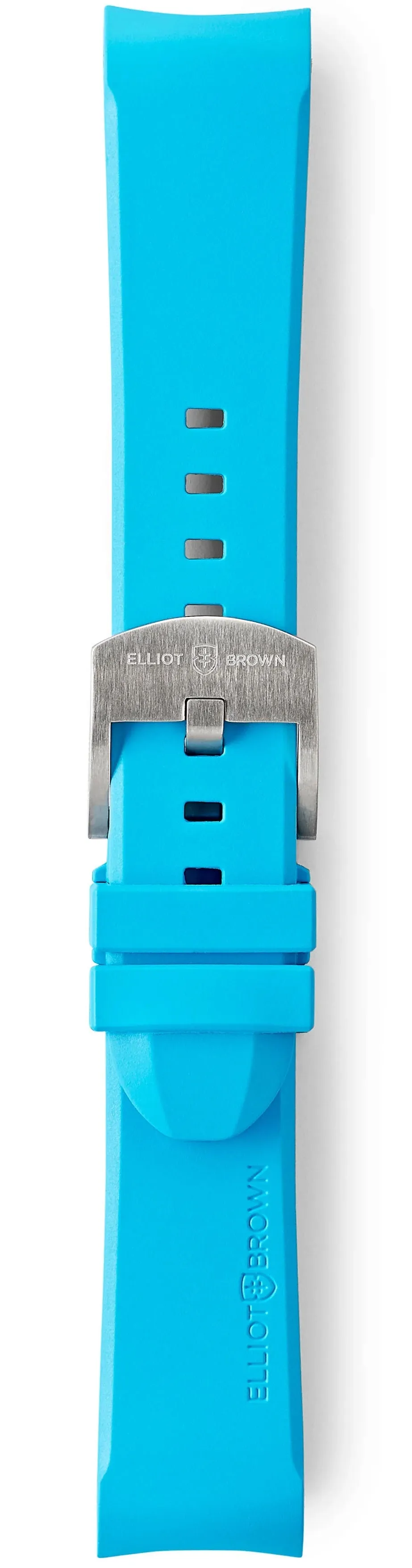 Elliot Brown Strap Leather 22mm Cyan Blue Steel Tongue Buckle sold by Jura Watches