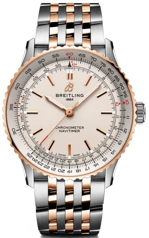 Breitling Navitimer 41 Steel & 18k Red Gold Bracelet Watch sold by Jura Watches