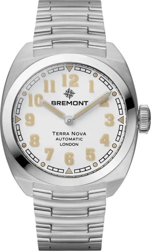 Bremont Terra Nova 38 White Bracelet Watch sold by Jura Watches
