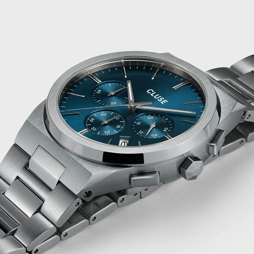 Cluse Vigoureux Chrono Blue Silver sold by Jura Watches product image thumbnail 2