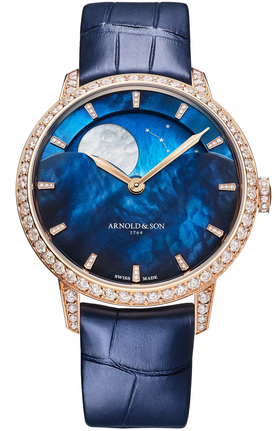 Arnold & Son Perpetual Moon 38 Rose Gold Watch sold by Jura Watches