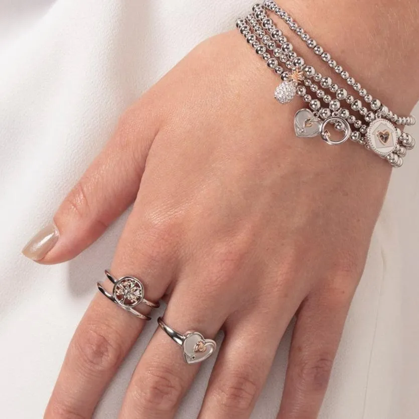 Clogau Tree of Life Sterling Silver White Topaz Heart Ring D sold by Jura Watches product image thumbnail 2