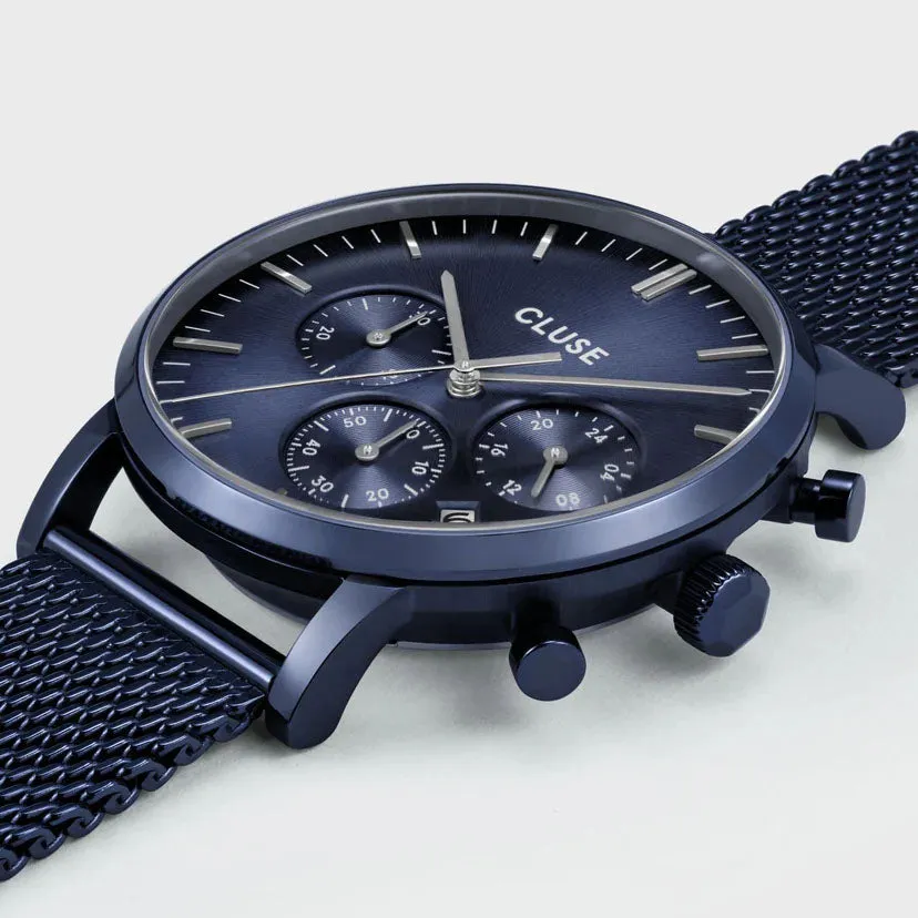 Cluse Aravis Chrono Mesh Full Blue Mens sold by Jura Watches product image thumbnail 2