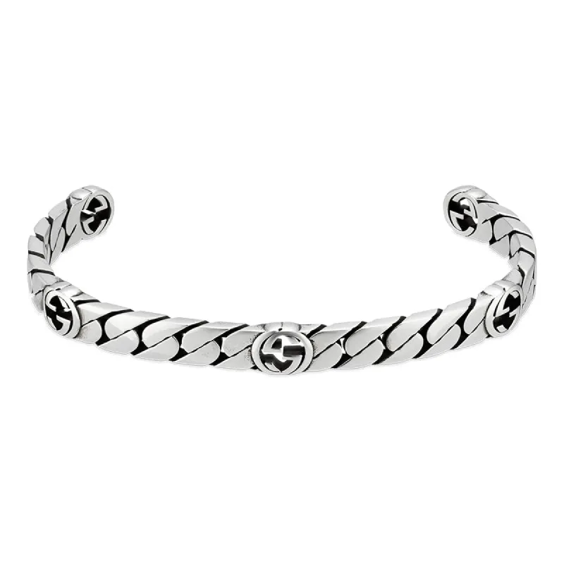 Gucci Interlocking Sterling Silver Cuff Bracelet sold by Jura Watches