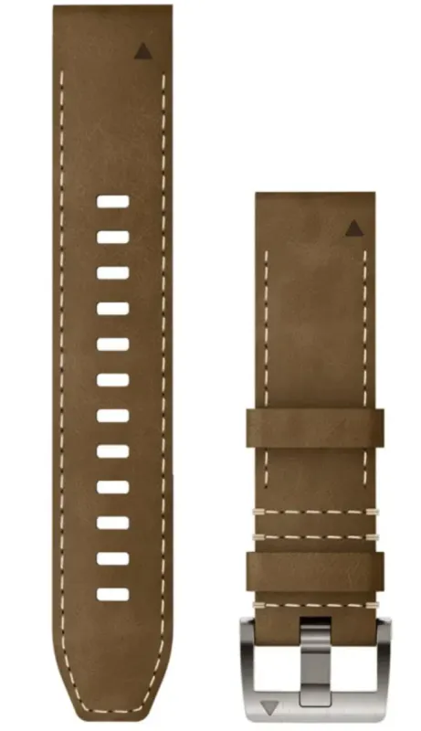 Garmin Strap QuickFit 22 Leather FKM Hybrid Tundra Black sold by Jura Watches