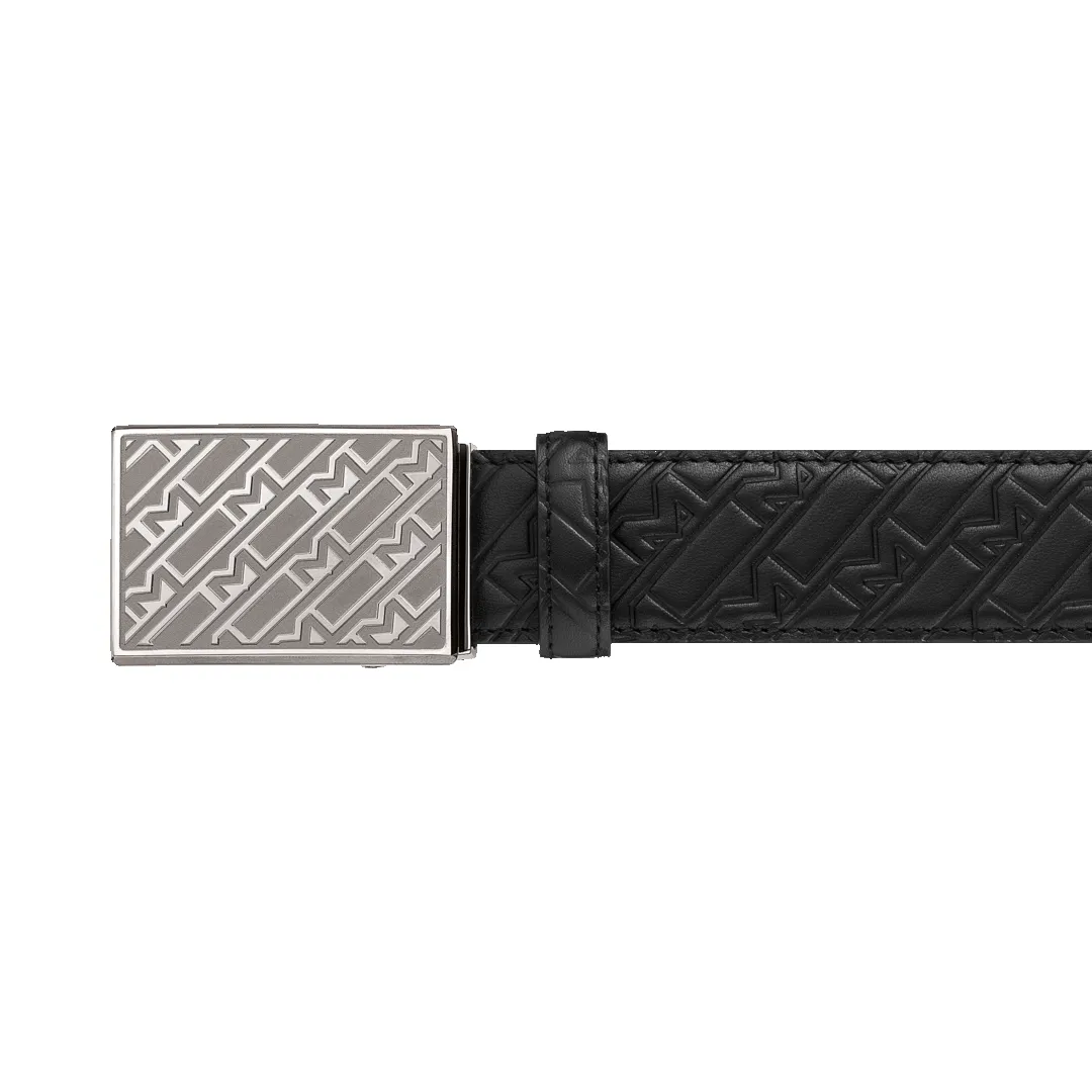 Montblanc Belt 35mm Embossed Leather Black D sold by Jura Watches product image thumbnail 4