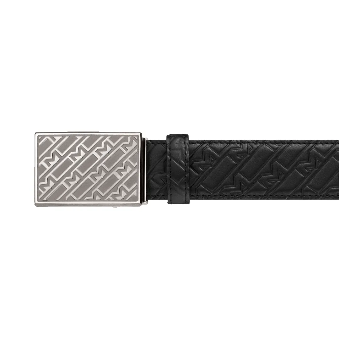 Montblanc Belt 35mm Embossed Leather Black D sold by Jura Watches product image thumbnail 2