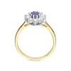 18ct Yellow Gold 0.49ct Sapphire Diamond Oval Cluster Ring sold by Jura Watches