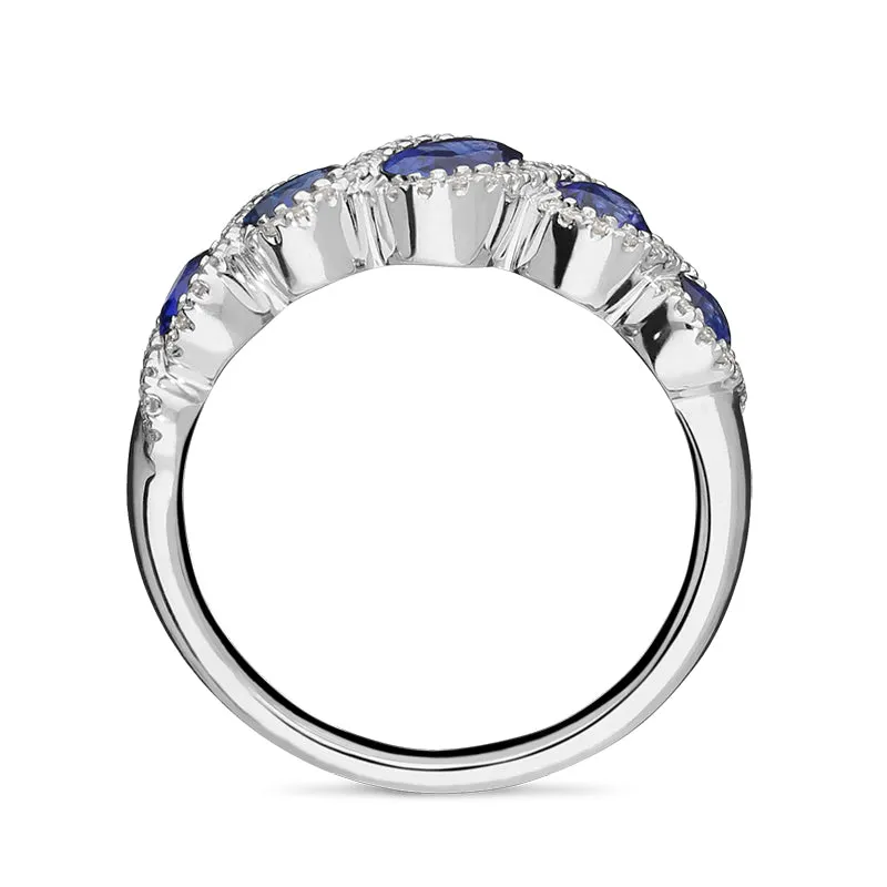 18ct White Gold 1.62ct Sapphire and Diamond Dress Ring sold by Jura Watches product image thumbnail 2