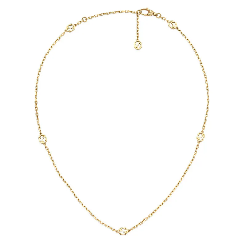 Gucci Interlocking Motif 18ct Yellow Gold Necklace sold by Jura Watches product image thumbnail 2