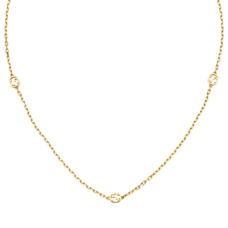 Gucci Interlocking Motif 18ct Yellow Gold Necklace sold by Jura Watches
