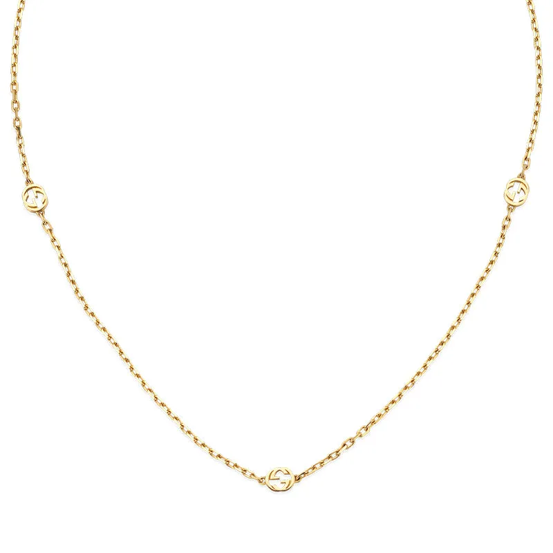 Gucci Interlocking Motif 18ct Yellow Gold Necklace sold by Jura Watches
