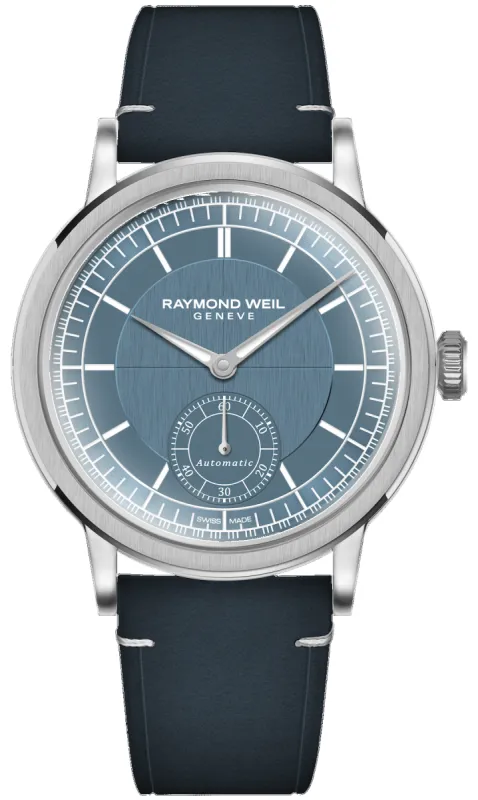 Raymond Weil Millesime Small Seconds Blue Denim Watch sold by Jura Watches