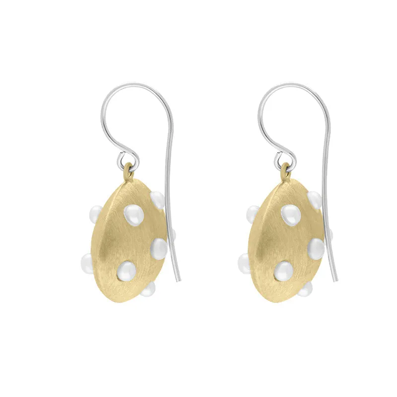 Sterling Silver Gold Plated Freshwater Pearl Oval Drop Earrings D sold by Jura Watches product image thumbnail 2