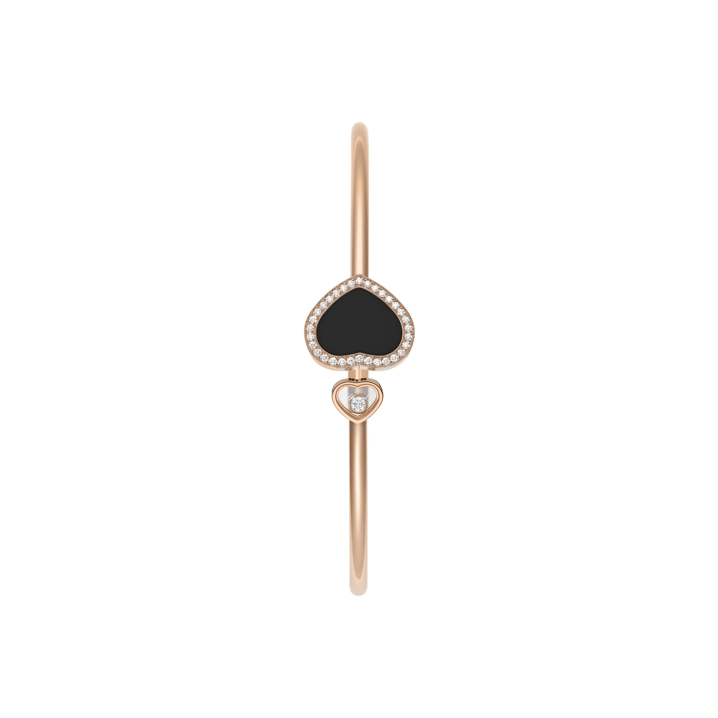 Chopard Happy Hearts 18ct Rose Gold 0.19ct Diamond Onyx Bangle sold by Jura Watches product image thumbnail 2