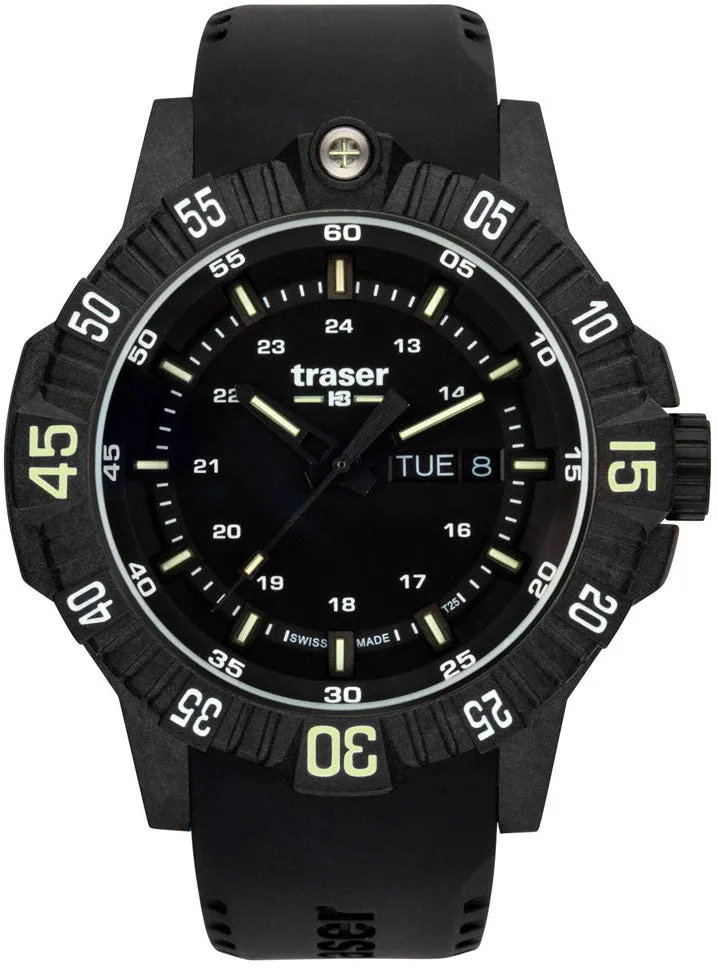 Traser H3 P99 Q Black Rubber Watch sold by Jura Watches