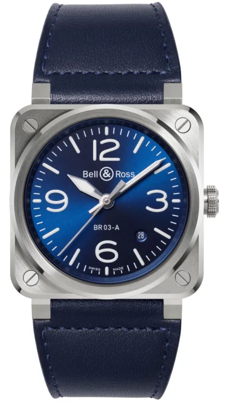 Bell & Ross BR 03 Auto Blue Steel Watch sold by Jura Watches