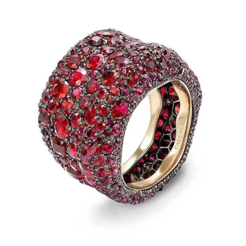 Faberge Emotion 18ct Yellow Gold Ruby Ring sold by Jura Watches