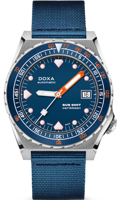 Doxa SUB 600T Caribbean Nato Watch made by Jura Watches