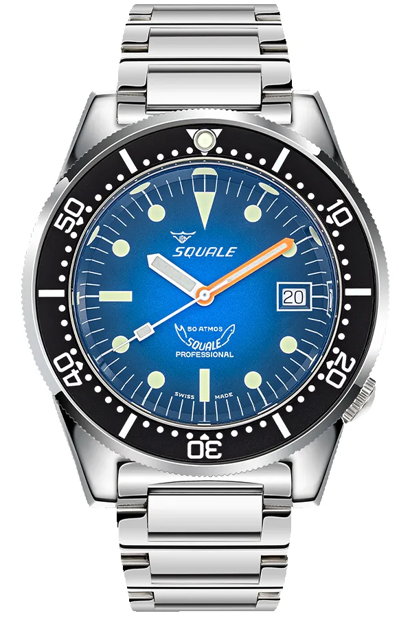 Squale 1521 Blue Ray Bracelet Watch sold by Jura Watches
