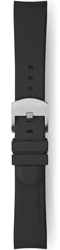 Elliot Brown Strap Leather 22mm Black Steel Tongue Buckle sold by Jura Watches