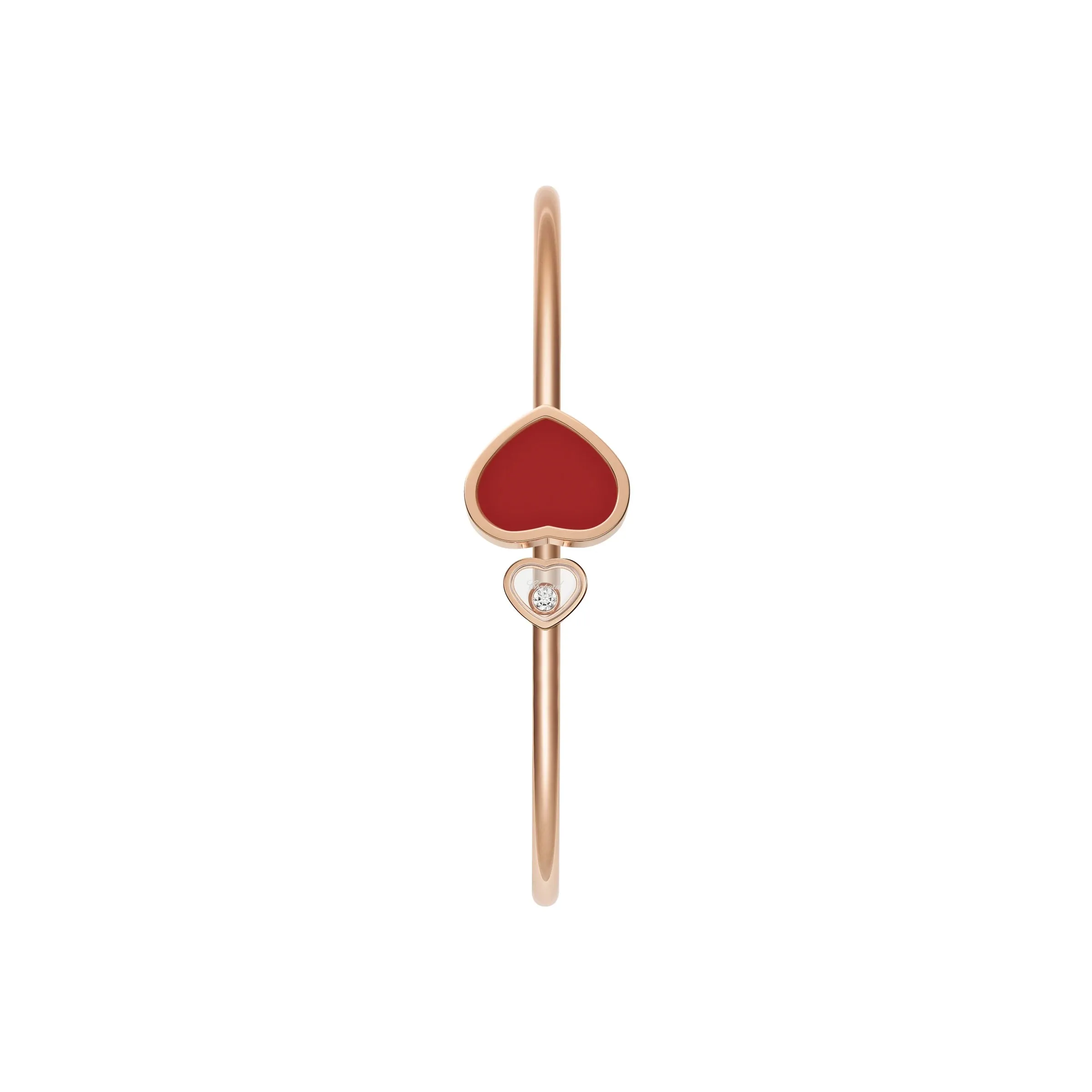 Chopard Happy Hearts 18ct Rose Gold Diamond Carnelian Bangle sold by Jura Watches product image thumbnail 2