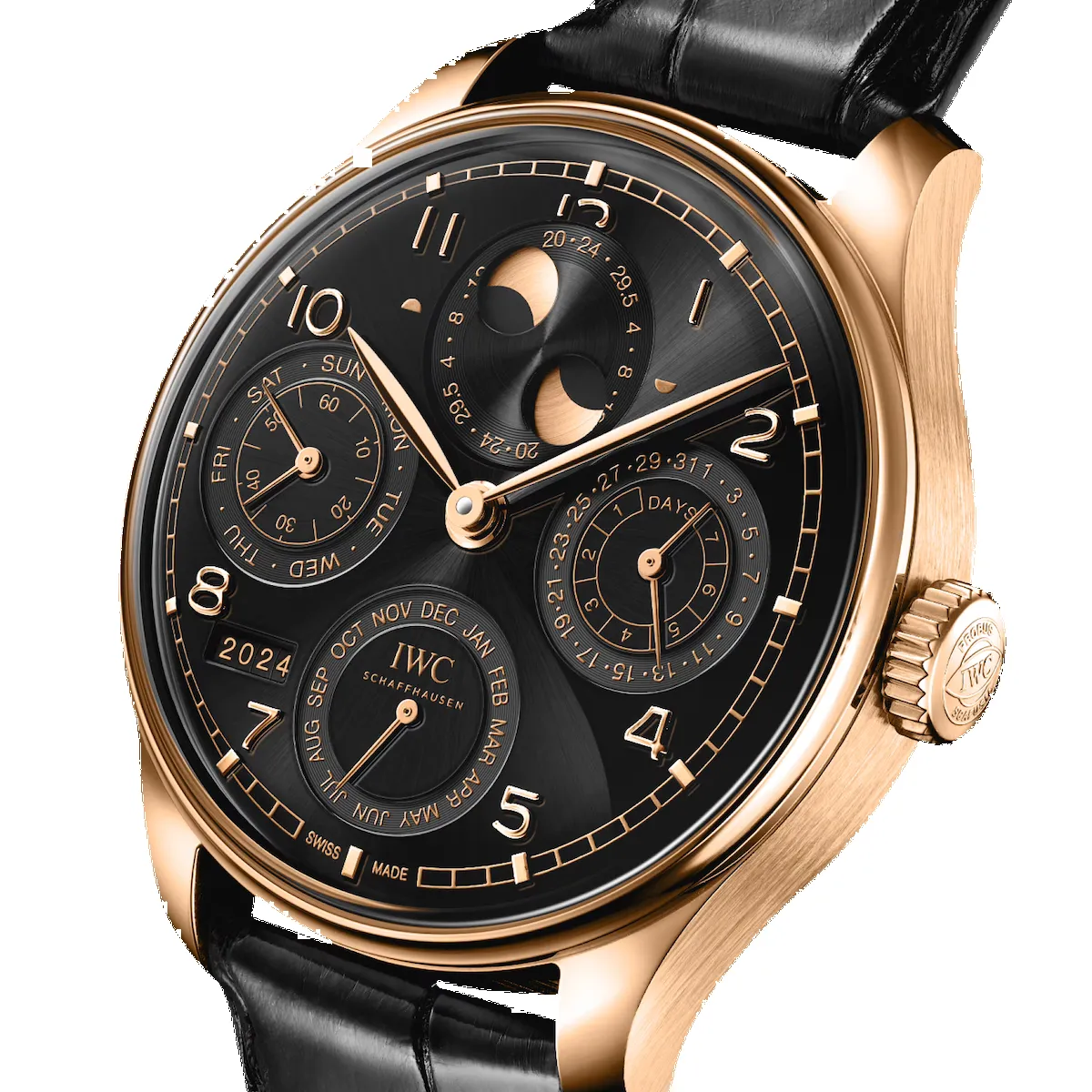 IWC Portugieser Perpetual Calendar 44 Obsidian Watch sold by Jura Watches product image thumbnail 5