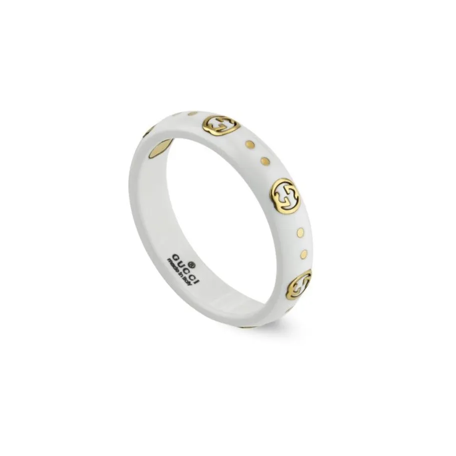 Gucci Icon 18ct Yellow Gold Interlocking G Band Ring D sold by Jura Watches