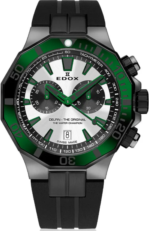 Edox Delfin The Original Chronograph Mens Watch made by Edox