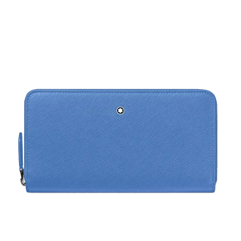 Montblanc Sartorial Wallet 12cc Zip Dusty Blue sold by Jura Watches