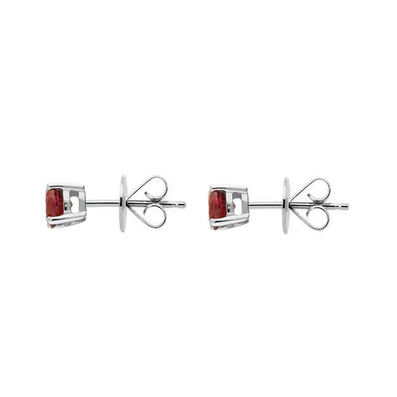 18ct White Gold Ruby Brilliant Cut Stud Earrings sold by Jura Watches product image thumbnail 2