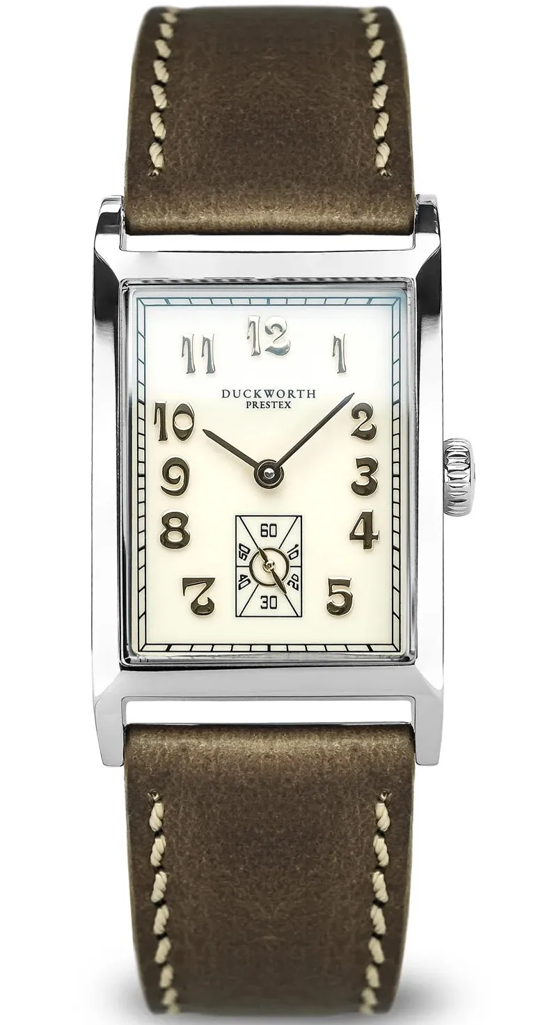 Duckworth Prestex Centenary Cream Brown Leather Watch sold by Jura Watches