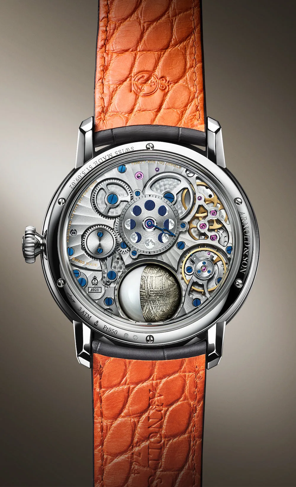 Arnold & Son Luna Magna Platinum Meteorite Limited Edition Watch sold by Jura Watches product image thumbnail 2