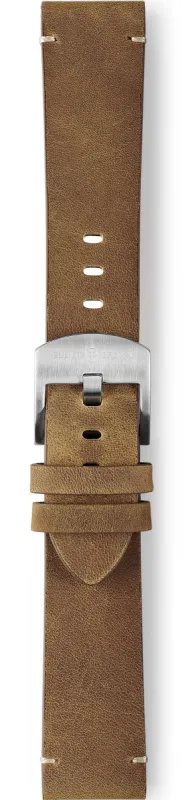 Elliot Brown Strap Leather 22mm Waxed Raw Edge Sand Tongue Buckle sold by Jura Watches