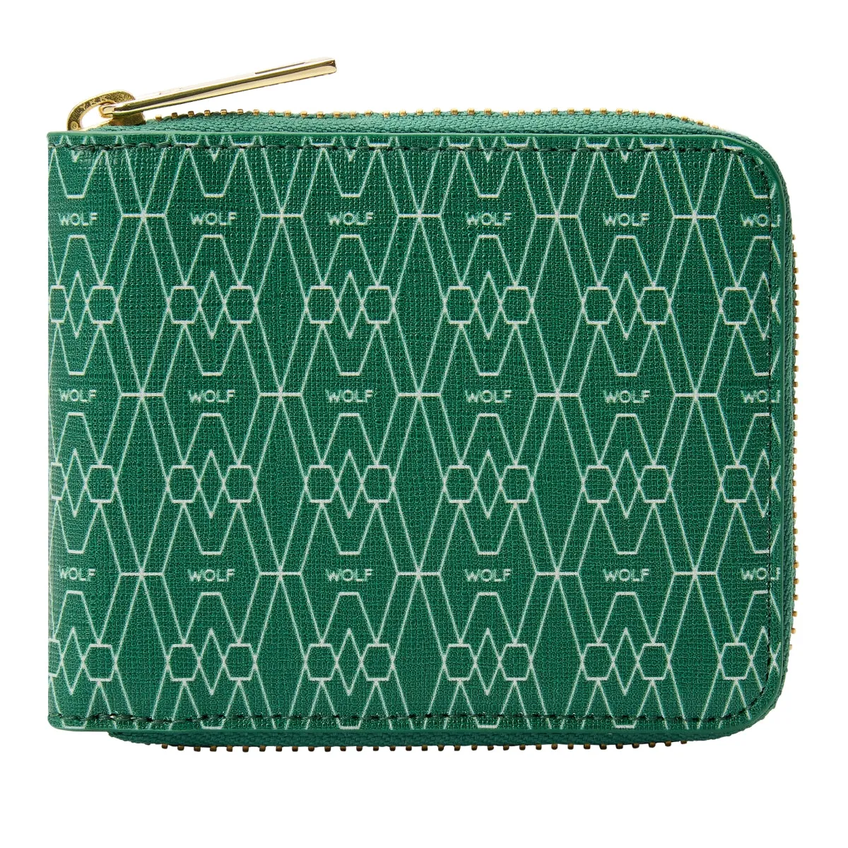 Wolf Signature Vegan Collection Green Range Zip Around Wallet sold by Jura Watches