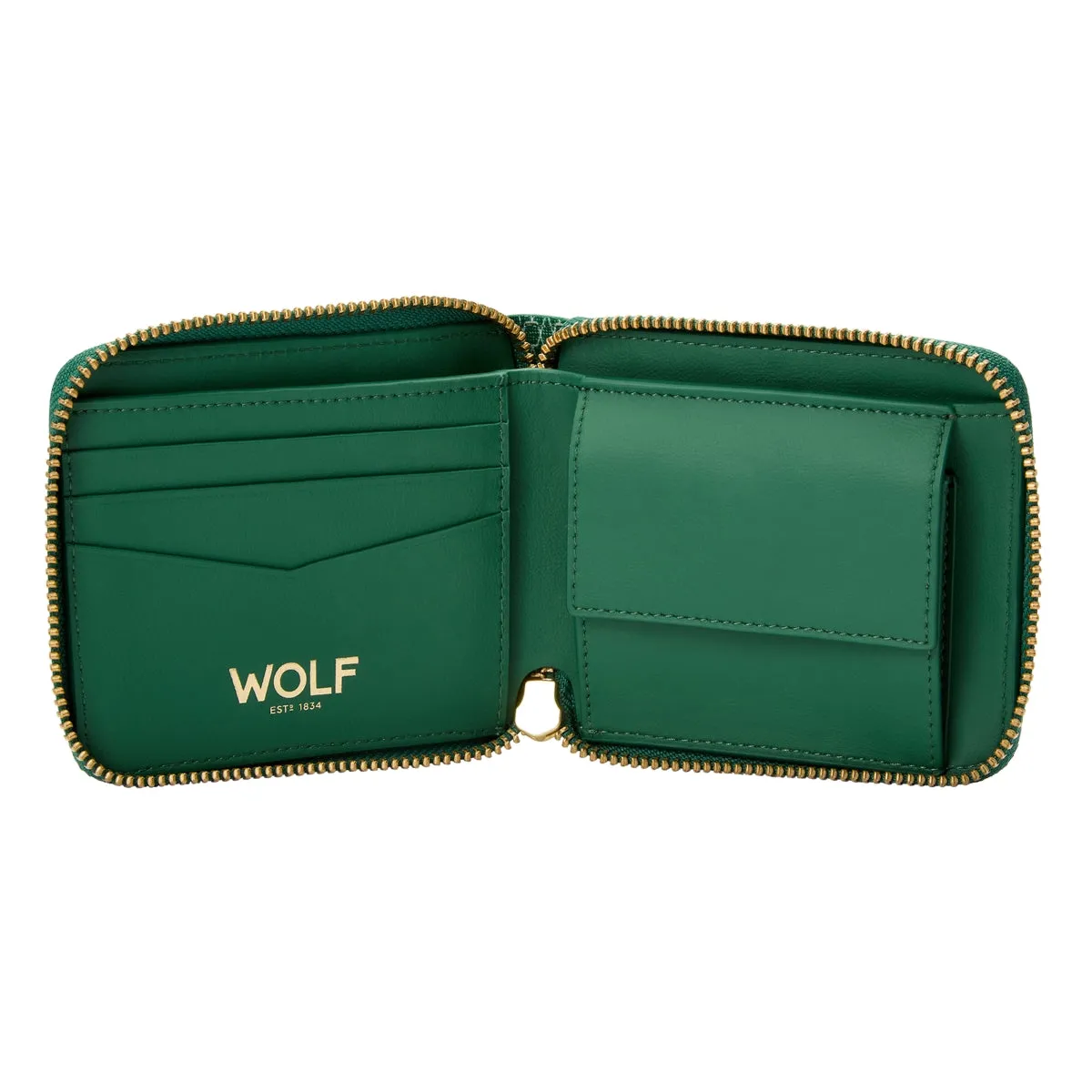 Wolf Signature Vegan Collection Green Range Zip Around Wallet sold by Jura Watches product image thumbnail 3
