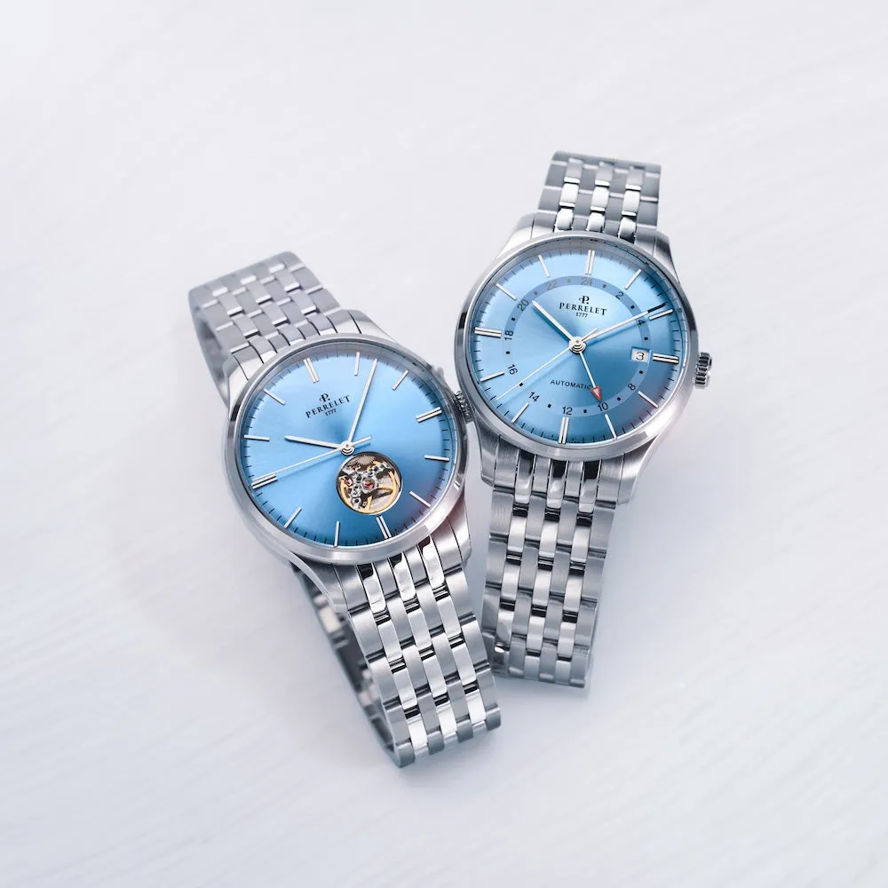 Perrelet Weekend 3 Hands Open Heart Ice Blue Bracelet Watch sold by Jura Watches product image thumbnail 5