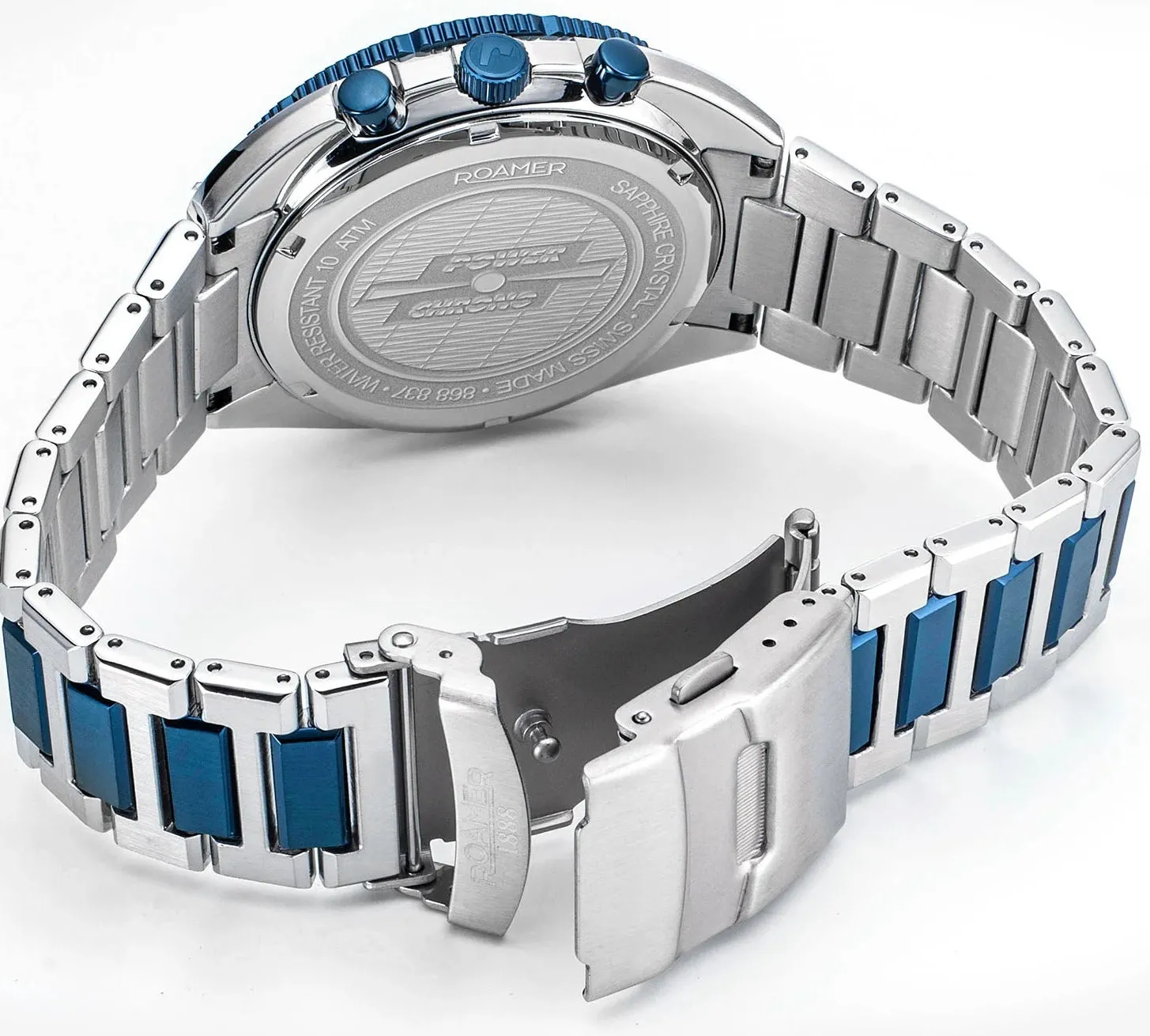 Roamer Power Chrono Blue Watch sold by Jura Watches product image thumbnail 3
