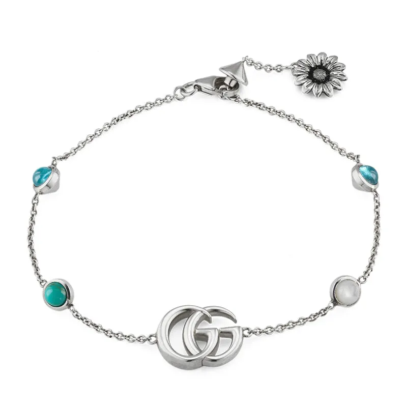 Gucci Interlocking G With Flower Motif Sterling Silver Bracelet D sold by Jura Watches