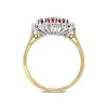 18ct Yellow Gold 0.73ct Ruby Diamond Vintage Cluster Ring sold by Jura Watches